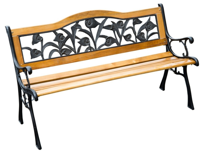 banc de jardin en bois longueur 126cm