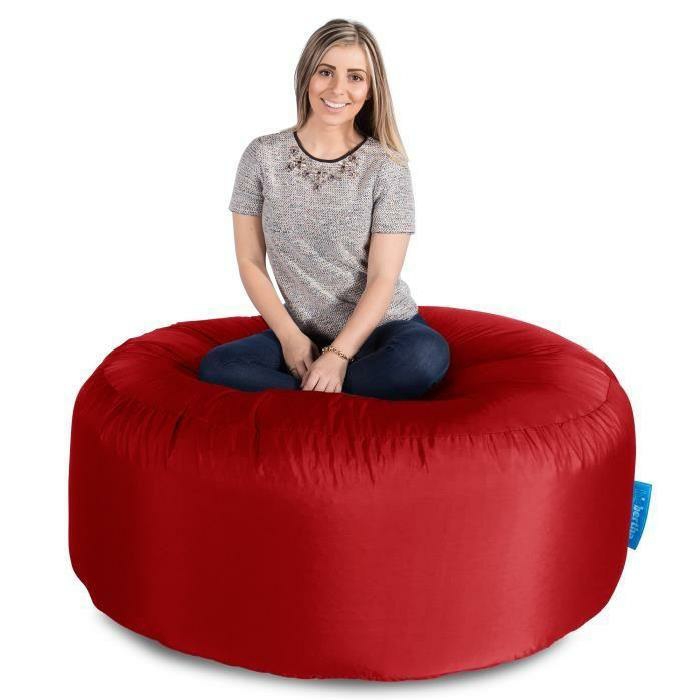 par exemple c'est un pouf géant modèle jumbo rouge