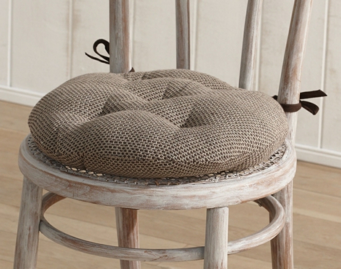galette de chaises ronde matelassée