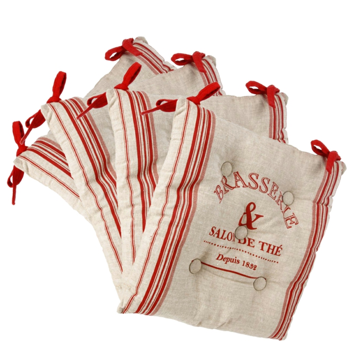 galettes de chaises rouges