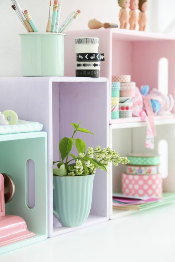 couleurs pastel chambre ado fille