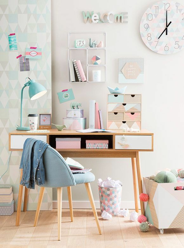 déco teintes pastel chambre ado fille