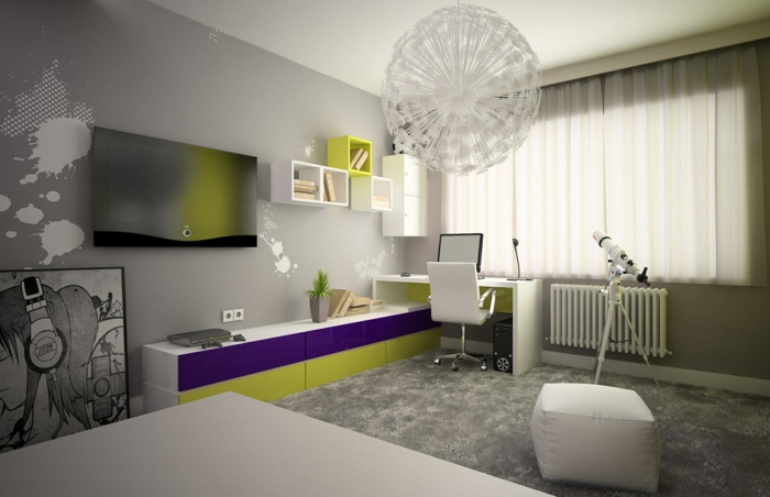 idée chambre ado fille design et moderne