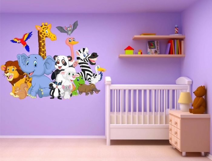 stickers muraux chambre bébé animaux