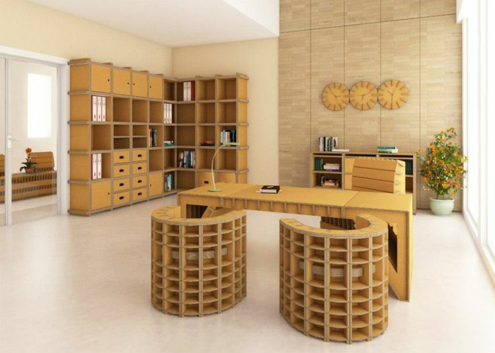 mobilier en carton meubles bureau