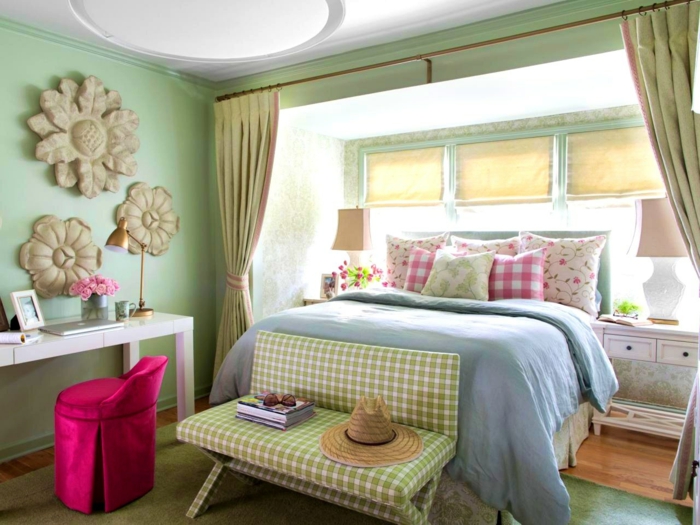 chambre ado fille style campagne chic