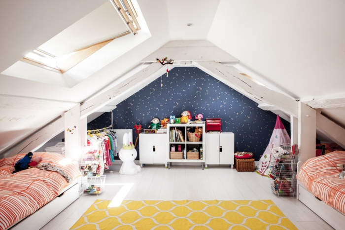 chambre d'enfant dans les combles aménagement de combles