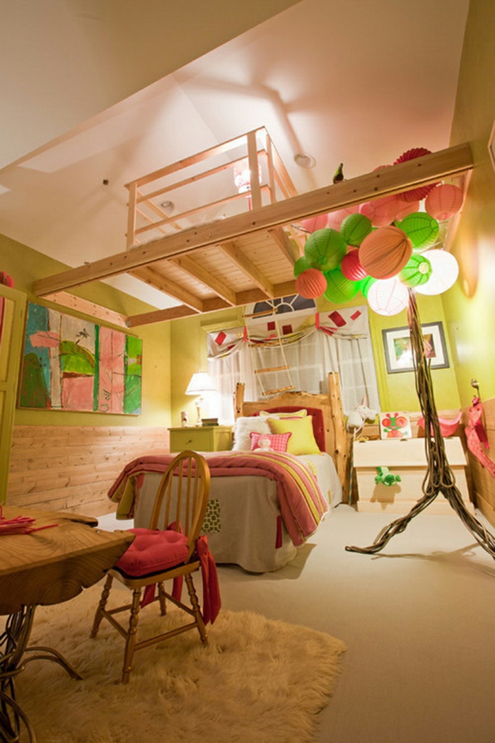 chambre fille ado couleurs vives idée