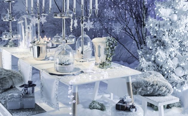 décoration de table de noël