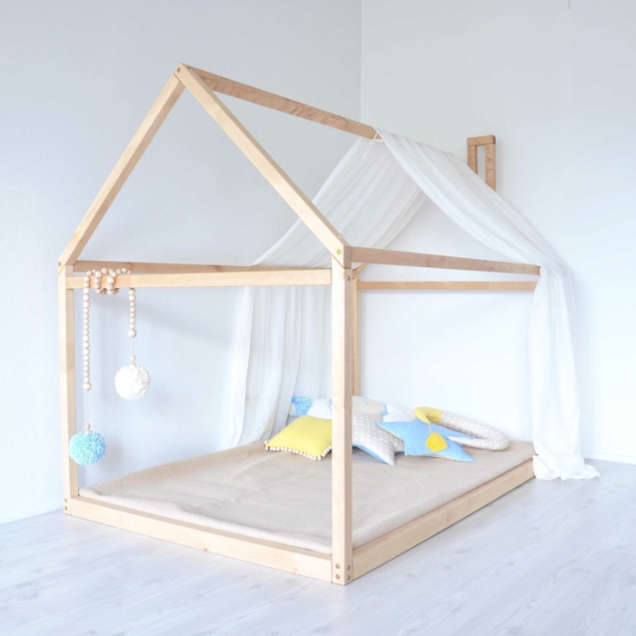 diy lit cabane montessori design épuré