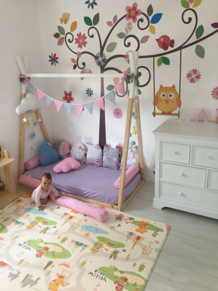 lit cabane montessori chambre bébé