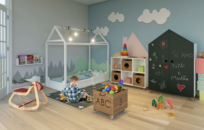 lit cabane montessori chambre garçon