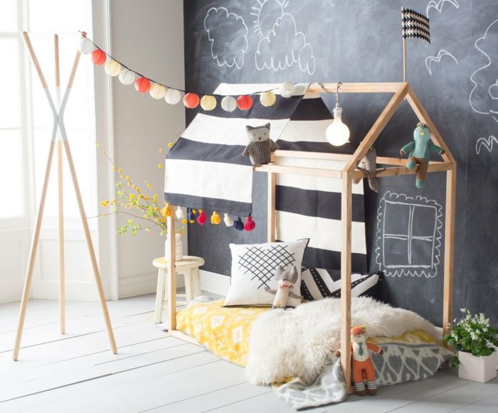 lit cabane montessori décoration