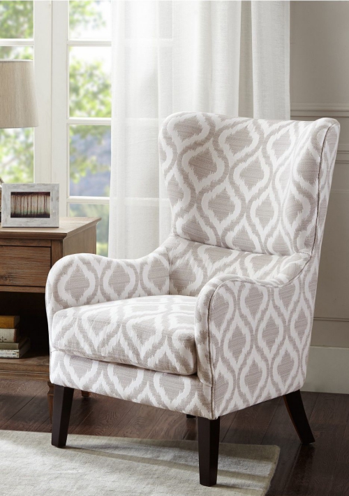 chaise cosy couleur blanc et gris