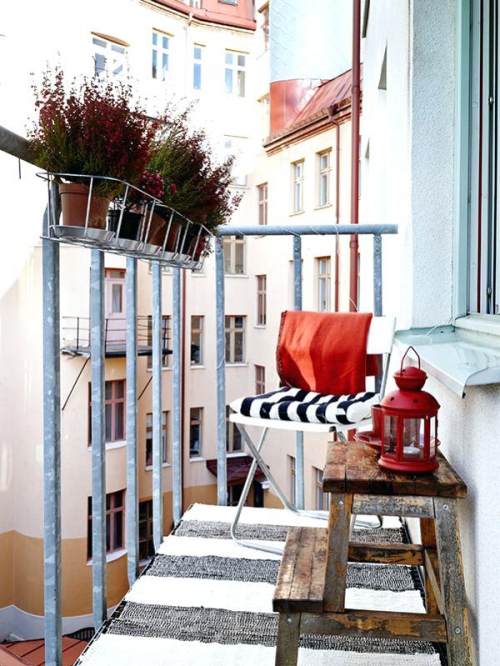 décoration petit balcon très petite terrasse