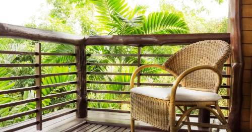 idée barrière balcon terrasse en bois non traité