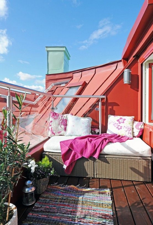 idée barrière balcon terrasse ouverte