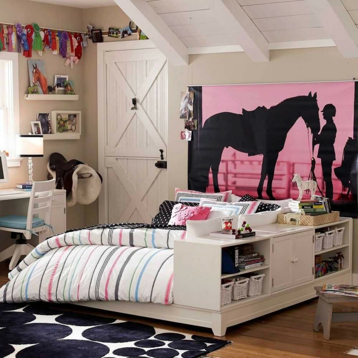 idée déco chambre ado déco murale motifs sportifs