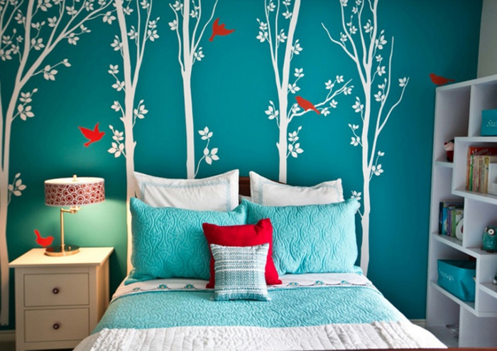 idée déco chambre ado fille stickers muraux