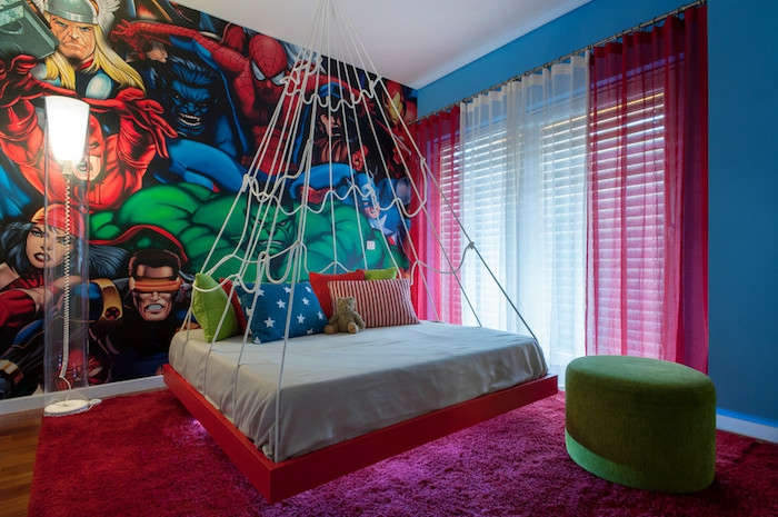 idée déco chambre ado lit suspendu