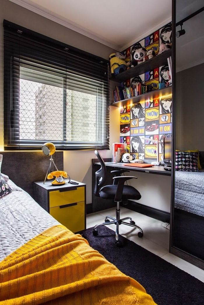 idée déco chambre ado motifs séries animées