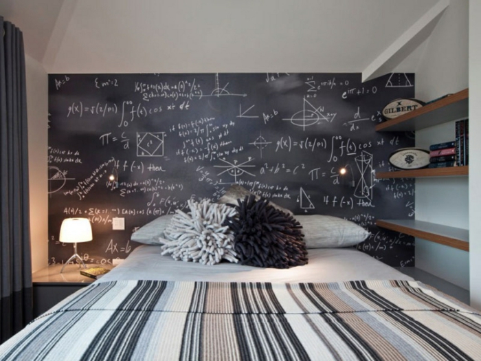 idée déco chambre ado peinture ardoise