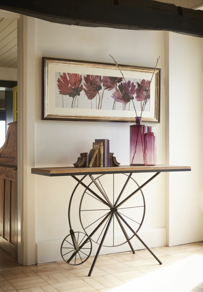 idée déco couloir étroit avec mobilier design