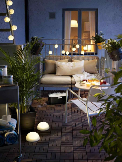 éclairage balcon garde-fou en fer