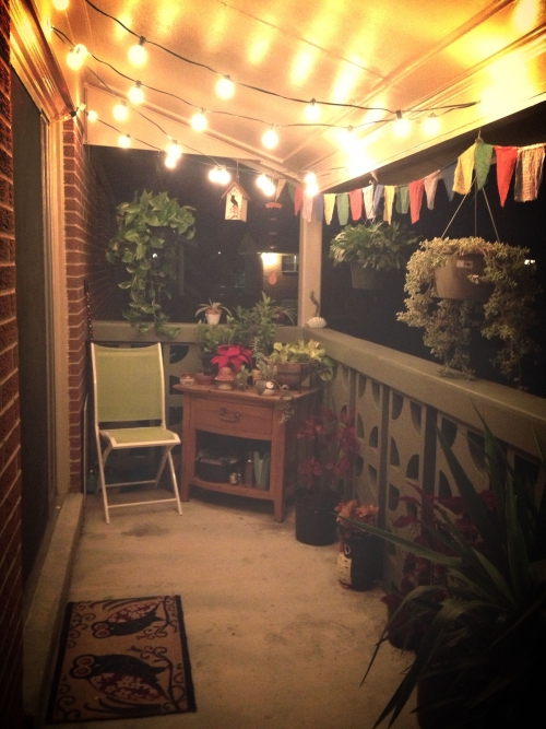 éclairage balcon terrasse en béton
