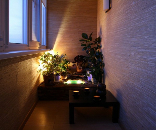 éclairage balcon terrasse fermée