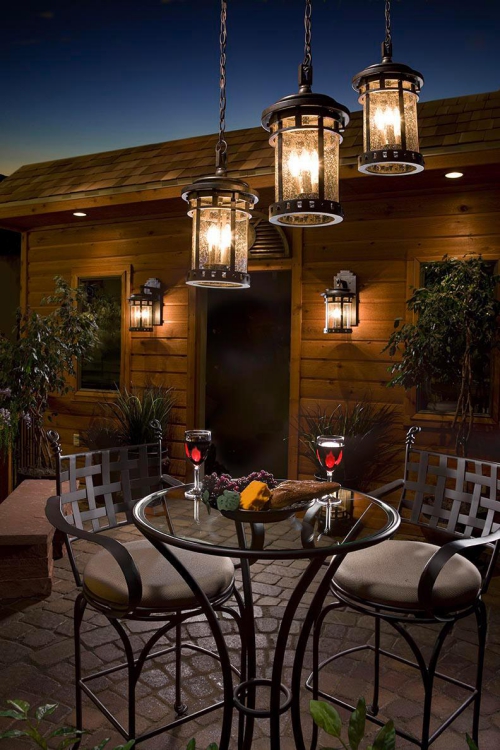 éclairage balcon terrasse pavée