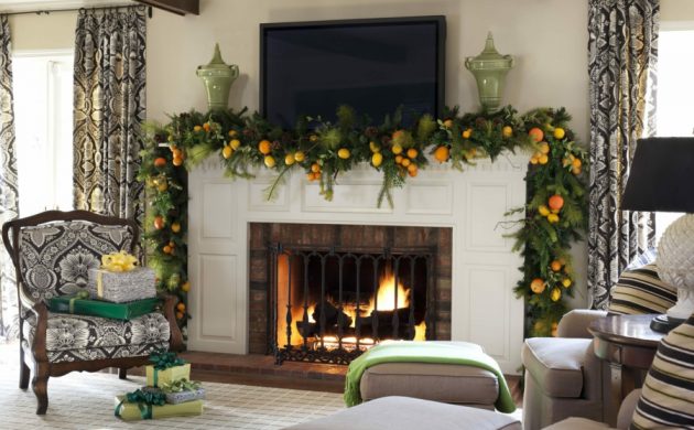 déco cheminée noël