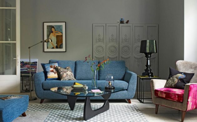 déco salon gris