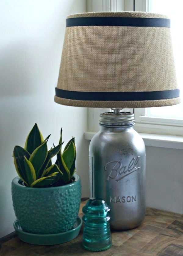 lampe chevet bouteille bronzée
