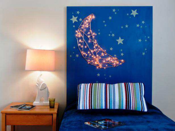 lampe chevet couleur bleue