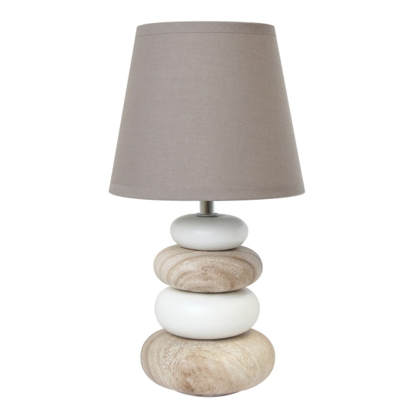 lampe chevet en tissu gris
