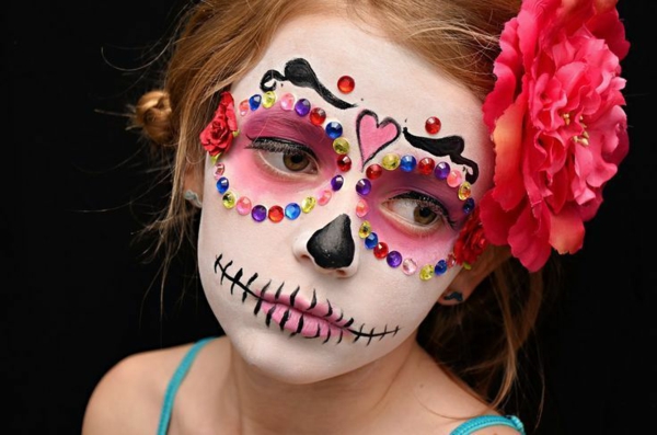 maquillage halloween enfant crâne de sucre