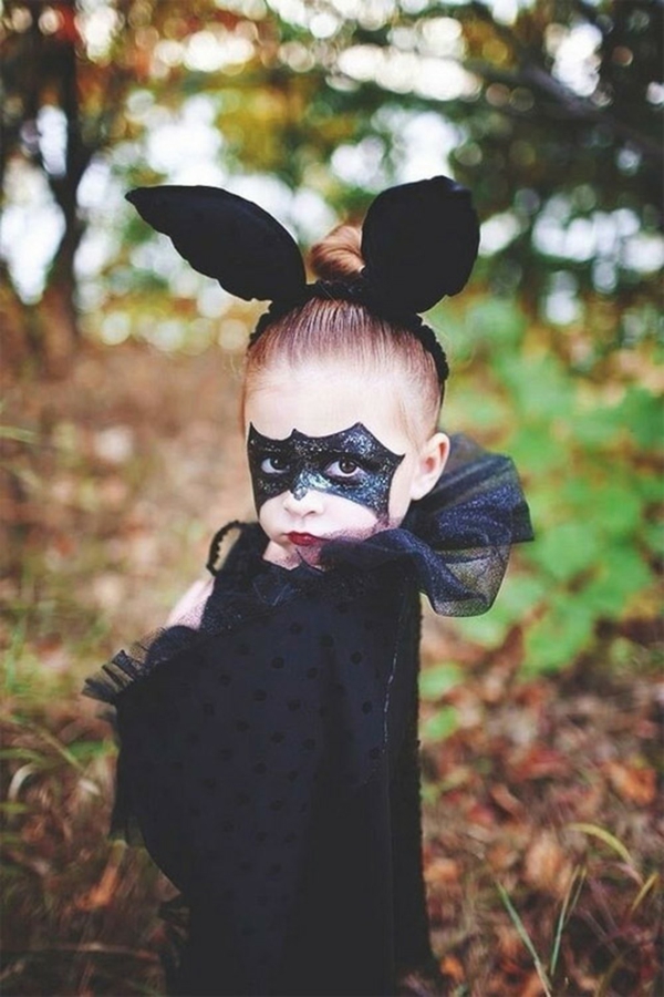 maquillage halloween enfant fille chauve-souris