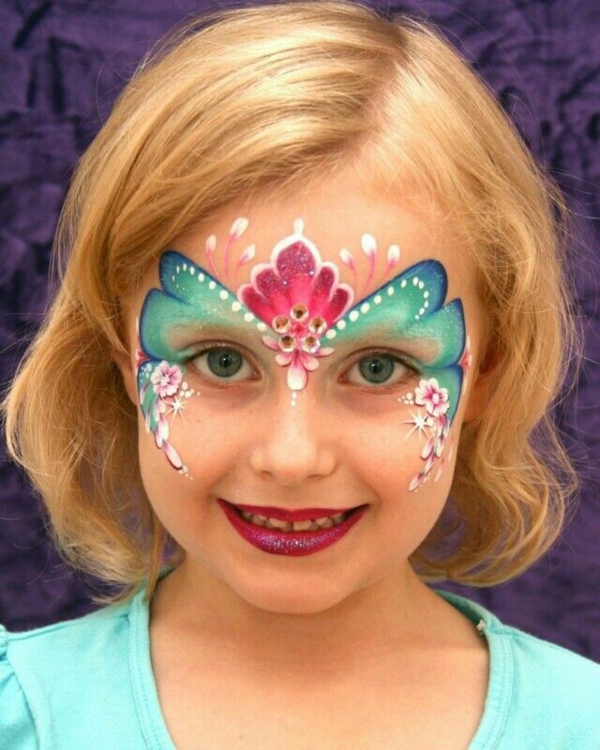 maquillage halloween enfant fille fleur
