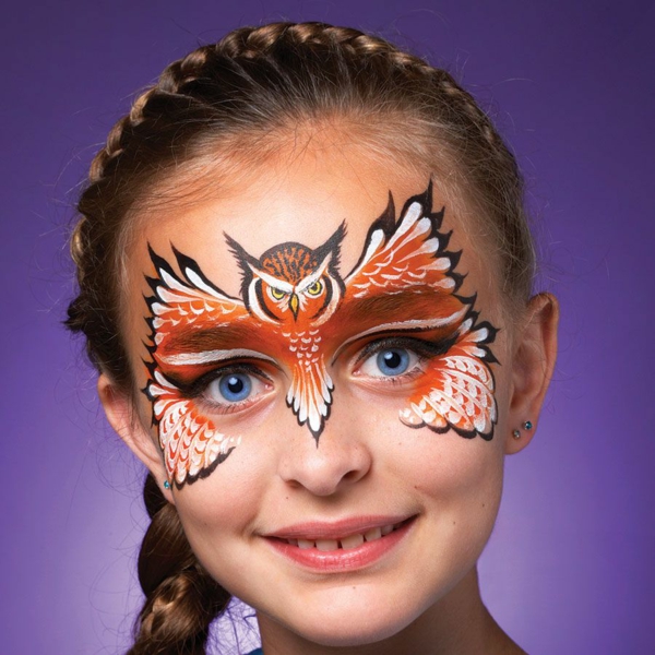 maquillage halloween enfant fille hibou