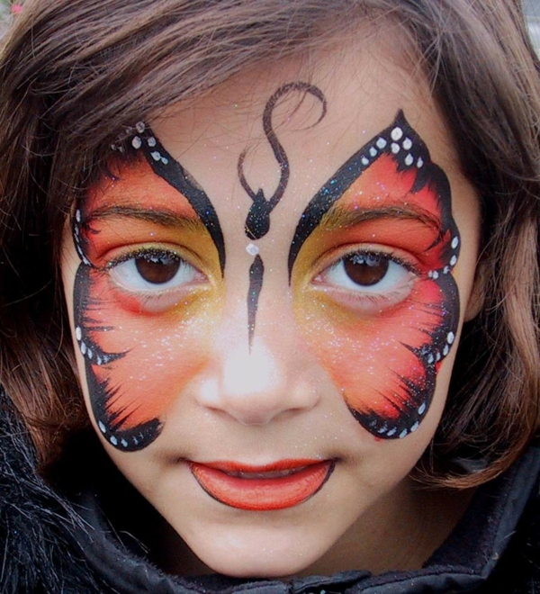 maquillage halloween enfant fille papillon