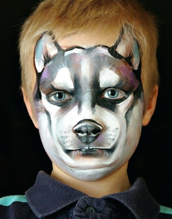 maquillage halloween enfant garçon chien