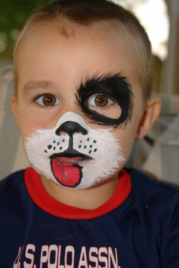 maquillage halloween enfant garçon chiot