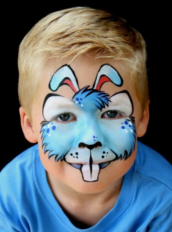 maquillage halloween enfant garçon lapin