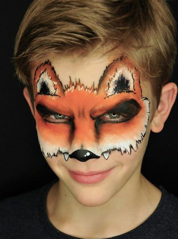 maquillage halloween enfant garçon renard