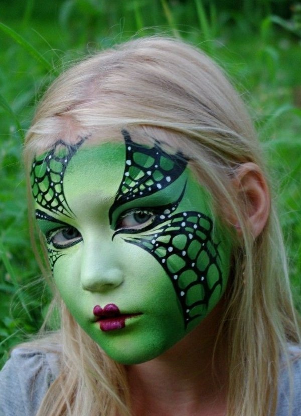 maquillage halloween enfant papillon