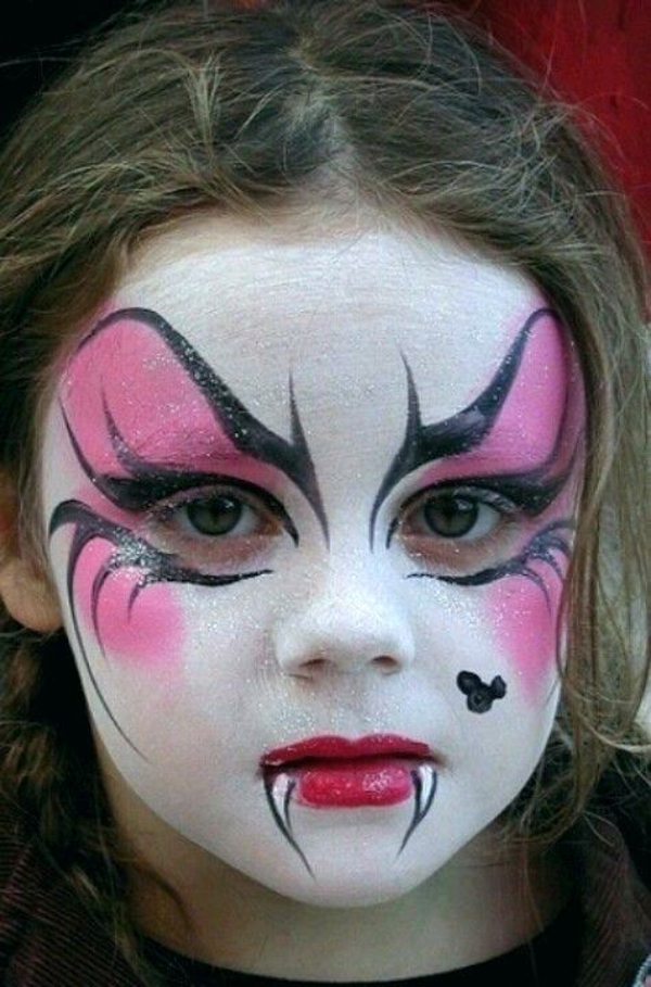 maquillage halloween enfant petite fille vampire