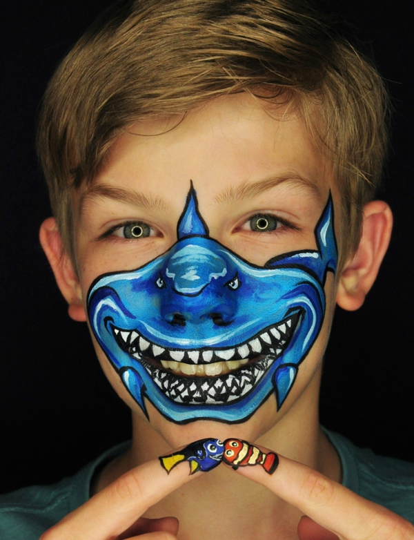 maquillage halloween enfant requin