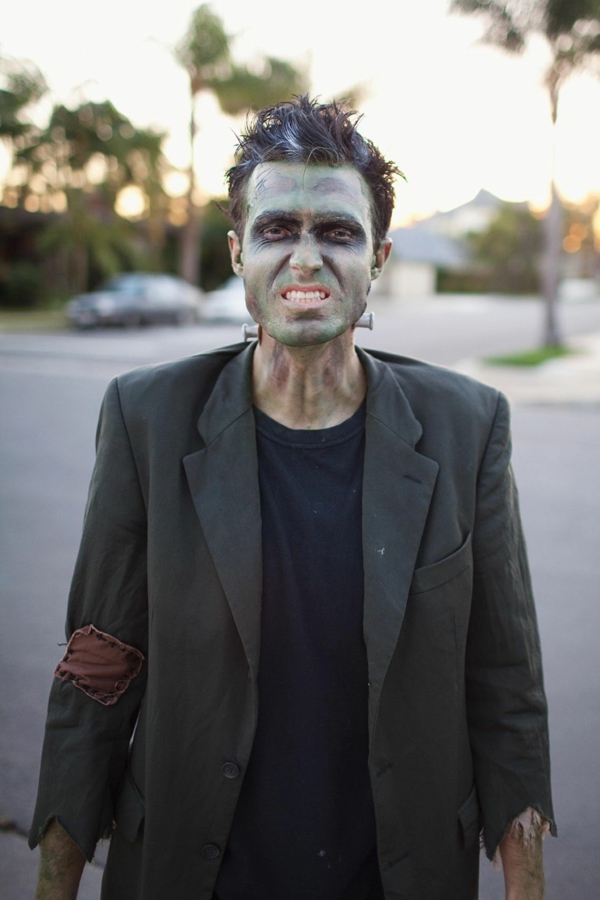 idée de maquillage halloween facile homme frankenstein maquillage halloween homme Frankenstein