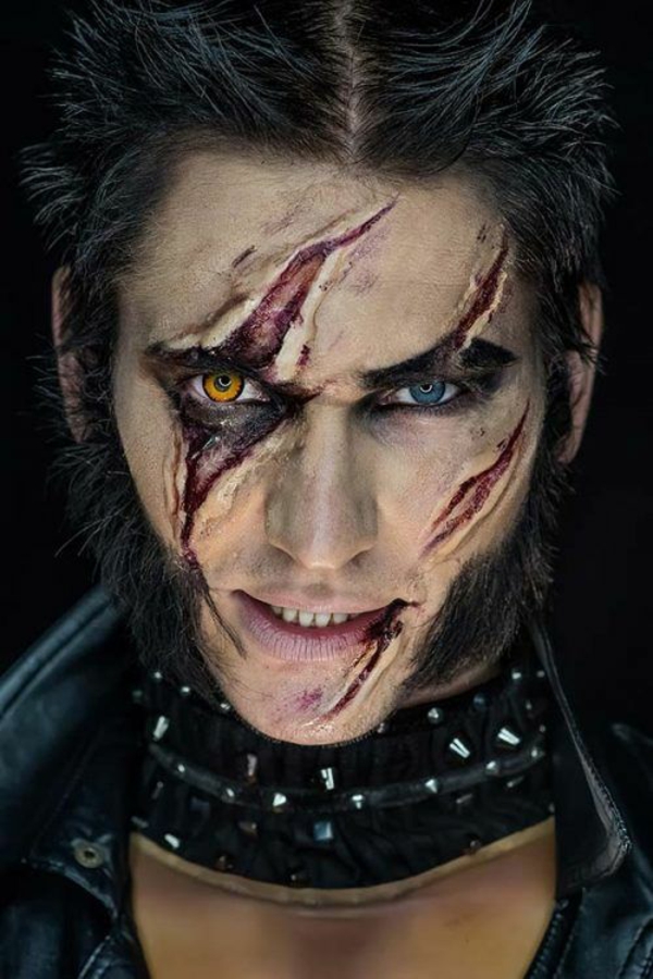 idée de maquillage halloween homme facile loup-garou maquillage halloween homme loup-garou